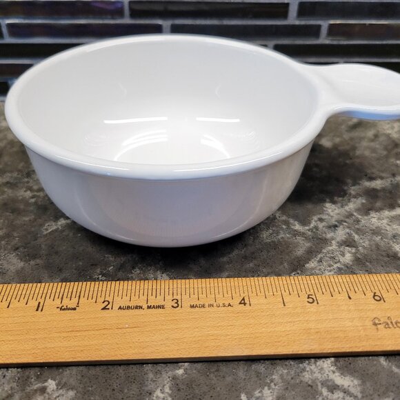 VINTAGE PYREX GRAB ITS BOWLS SET OF 4 CORNING WHITE ROUND SERVING STORAGE 1980s - Picture 10 of 11